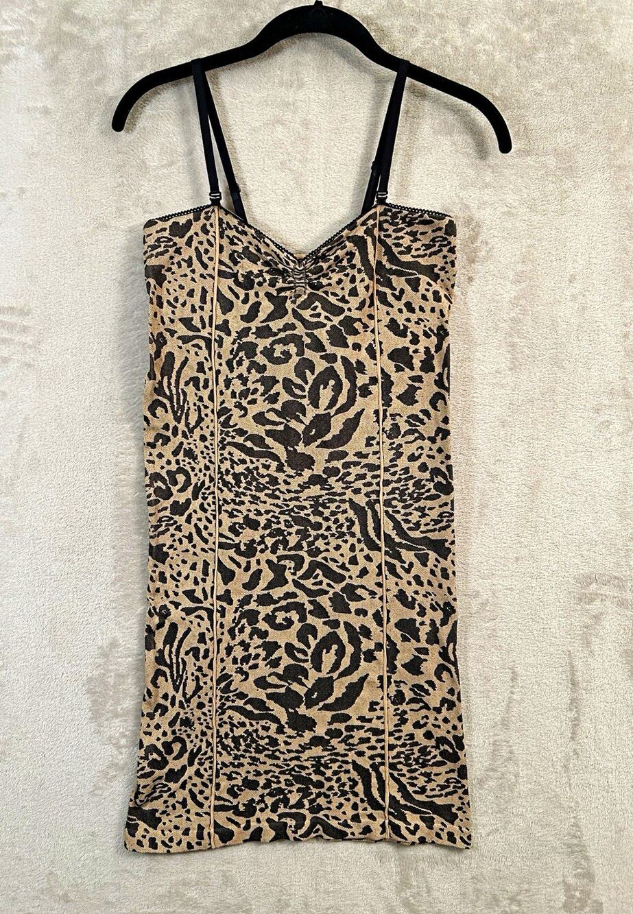 Intimately Free People Leopard Animal Print Sweetheart Bodycon Mini Dress Size M